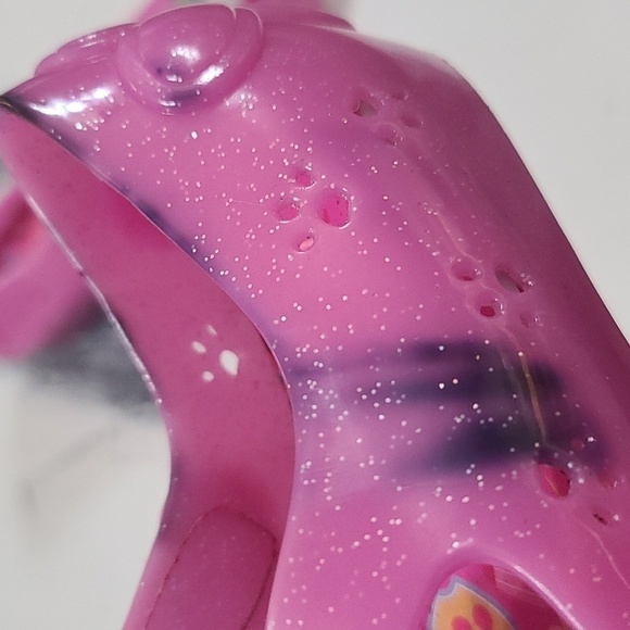 Paw Patrol Girls Shoes Pink Sparkly Silicone Jelly Shoes Size 11 GUC READ - Picture 3 of 10